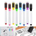 Miniatyrbillede 1 af 5: Whiteboard-penne - 8 farver magnetiske whiteboard-penne og viskelædersæt - Fine tip dry erase whiteboard-markerpenne til glatte overflader