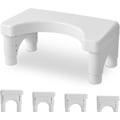 Miniatyrbilde 1 av 5: Pottestol for voksne, toalettstol i hvitt for baderom, 5,9\" til 8,5\"