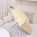 Miniatyrbillede 3 af 4: Mini 5 Fold Solbeskyttelse Paraply Kvinder Piger Rejse Paraply med Blomsterknap Udendørs Rejse Sol Paraply Anti-ultraviolet