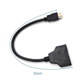 Miniatyrbillede 4 af 5: HDMI Splitter Adapter Kabel HDMI 1 Ind 2 Ud