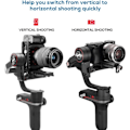 Miniatyrbild 2 av 5: Aluminium L-fäste Vertikal Horisontell Växling Snabbfäste för DJI Ronin RS2 SC2 Zhiyun Weebill-S Gimbal Stabilisator och SLRs