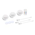 INF Uppladdningsbara LED-spotlights 13 RGB-färger 3-pack Vit