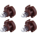 Miniatyrbild 1 av 5: 4-pack med utbyteslampor för instrumentpanel, instrumentbräda, AC-panel, mittkonsol, varmvita T3 Neo Wedge halogenlampor 12V
