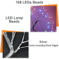 Miniatyrbilde 4 av 8: Flerfarget LED-trelys med fjernkontroll, 108 justerbare innendørs eventyrlys for fester Materiale: Polyester Materiale: Polyester Material: Polyester Material: Polyester