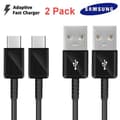2 st Samsung Original 1,2 m Extra lång USB-C Kabel / Laddare Svart