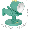 Miniatyrbillede 6 af 8: Unik Dinosaur Bordlampe | LED-lampe til soveværelse | Sød lampe til studerendes øjenbeskyttelse, justerbar bordlampe til boligindretning Green