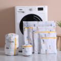 Miniatyrbilde 2 av 5: Mesh Net Vaskeriposer Anti-deformasjon Underklær Vask Toilettveske Glidelås for Vaskemaskin Sylindrisk Veske Cylindrical Bag