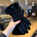 Vinter Tjocka Varma Cykel- & Skidhandskar för Kvinnor Svart Black
