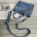 Miniatyrbild 4 av 5: Axelväska i denim Crossbody-väska Handväska Messenger Bag för Unisex Light blue