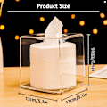 Miniatyrbillede 2 af 7: Akryl Servietbeholder, Firkantet Servietdispenser, Transparent, Diy Papirhåndklædeæske, Vandtæt Og Støvtæt