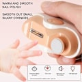 Miniatyrbild 4 av 5: 2 i 1 Elektrisk Polerande Automatisk Nagelklippare USB Uppladdningsbar Säkerhets Nagelklippare för Hemresa Bärbar Effektiv Exakt Hållbar Red