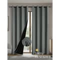 Mörkläggningsgardiner med isolerande foder för vardagsrum, sovrum, kök, heminredning dark grey 100X200CM 1PCS&Grommet Top