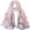 Miniatyrbilde 1 av 4: Blomstermønstret Chiffon Skjerf - Lett Skjerf Dame Blomster Chiffon Skjerf Kvinner for Sommeren
