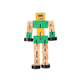Miniatyrbild 2 av 5: Transformationsrobot Byggklossar Träleksaker för Barn Autobot Figur Modell Pussel Lärande Intelligens Leksaksgåvor Green
