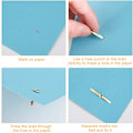 Miniatyrbilde 3 av 4: 100 stk. mini armbånd, messingfester 16 x 8 mm, messing metalliske papirfester for håndverk og scrapbooking gold