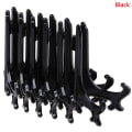 Miniatyrbilde 1 av 5: 12 stk Display Stand Staffeli Plate Holder Bilde Kunst Plast Svart