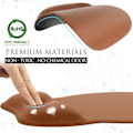 Miniatyrbild 5 av 6: Ergonomisk musmatta med handledsstöd i memory foam, bekväm datormusmatta för bärbar dator, smärtlindrande handledsstöd, ren brun Pure Brown