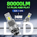 Pikkukuva 2 / 4: D4s D4r D2r D2s LED-ajovaloipullampput 6000k Valkoinen Muunnospaketti Plug And Play Xenon HID Valon Vaihto Canbus Virheettömällä D2s