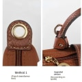 Miniatyrbilde 3 av 5: Bag Strap For Longchamp Bag Transformation Accessories Free Punching For Mini Bag Shoulder Strap Mini Bag Brown-65CM