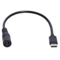 Miniatyrbilde 1 av 5: Type-C til DC Strømkabel 5V DC 5.5 x 2.1mm Hunn til USB C Kontakt Ladekabel