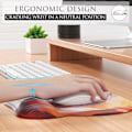 Miniatyrbilde 3 av 6: Ergonomisk musematte med håndleddsstøtte i minneskum, komfortabel datamusematte for bærbar PC, smertelindrende håndleddsstøtte Canyon Antelope Canyon Antelope