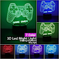 Miniatyrbilde 2 av 7: 3D-videospillkontroller nattlys 3D Illusion Game O