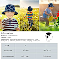 Miniatyrbild 4 av 7: Barn Solhatt, UV-skydd Strandkeps Barn Hinkhatt Sommarhatt för Småbarn Pojkar Flickor Navy blue