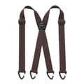 Herre X-formede seler - 3,8 cm bred elastisk rem med 4 karabinhager - Justerbare skridsikre seler til arbejdsbukser deep coffee