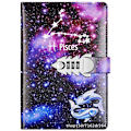 Miniatyrbillede 1 af 5: A5 Kreativ Kombinationslås Tolv Konstellation Dagbog Pu Læder Kombinationslås Dagbog Med Lås Dagbog Notatblok c Pisces