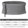 Miniatyrbilde 6 av 7: Smal passform løpebelte med 4 sikre store lommer, fukttransporterende treningsbelte, midjeveske for løpere, trening, trening Gray XL