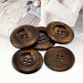 Pikkukuva 4 / 5: 20 kpl 35 mm pyöreitä 4-reikäisiä puunappeja DIY-ompeluun, neulomiseen, vaatteiden koristeluun mengxi