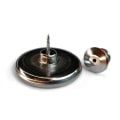 Miniatyrbillede 4 af 5: 5-par - Flytbare magnetiske knapper - Magnet til gardiner og stoffer Sølv 25 mm 25 mm