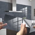 Dekorative fliser - DIFFERENTLY - Rektangulære - PVC - 30x15cm - Antrasitt - 16 deler