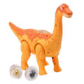Miniatyrbillede 1 af 5: Gående Dinosaur Legetøj Med Lys, Interaktivt Og Lysende Projektion - Elektrisk Model Til Simulation Og Æglægning Orange