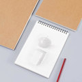 Miniatyrbillede 7 af 7: 2 stk. A5 A4 skitsebøger med hård bagside A4 A5 spiralbundet hardcover skitseblok 160g