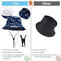 Miniatyrbild 3 av 7: Barn Solhatt, UV-skydd Strandkeps Barn Hinkhatt Sommarhatt för Småbarn Pojkar Flickor Navy blue