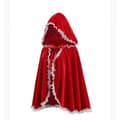 Röd & Vit Sammetkantad Rödluvan Kappa för Cosplay [TOP1] Red+white edge 60CM