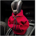 Miniatyrbild 1 av 7: Hoodie Bil Växelspakskydd Läge Växelspakshuva Bil Växelspaksknoppsskydd röd