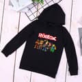 Miniatyrbillede 3 af 5: Roblox Hættetrøje til Børn Overtøj Sweatshirt Sort sort sort 150 cm black 150 cm