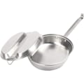 Miniatyrbillede 1 af 5: Militær Mess Kit i rustfrit stål, bakke og stegepande Bærbart sæt