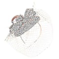 Miniatyrbilde 1 av 3: Dame Fascinator Hatt Teselskap Hatt Mesh Slør Fascinator Hodebånd Bankett Hodeplagg-ZZY Pink