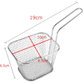 Miniatyrbilde 2 av 6: 4 x rustfrie stål pommes frites kurver til servering med håndtak, mesh fransk pommes frites dyp stekekurv for reker løkringer