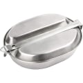 Miniatyrbillede 5 af 5: Militær Mess Kit i rustfrit stål, bakke og stegepande Bærbart sæt