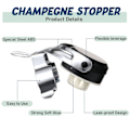 Miniatyrbillede 3 af 5: Rustfrit stål champagnepropper 2,71 x 1,93 tommer (8 stk.)