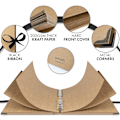 Miniatyrbillede 3 af 5: Scrapbog Album 60 sider (21 x 21 cm) brun tykt kraftpapir scrapbog perfekt til dine scrapbooking kunst- og håndværksprojekter Khaki