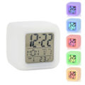 Miniatyrbild 1 av 5: LED-väckarklocka Sängbord 7 färger Display Digital klocka Barnväckarklocka med Snooze-funktion Nattljus Temperatur Tid Datum