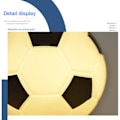 Miniatyrbillede 3 af 3: Fodbold Natlampe, Fodbold 3D Illusionslys, Fodbold LED Lys med Træstativ, USB-oplader, Fodboldlampe