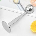 Miniatyrbillede 3 af 5: Rustfrit stål kaffeske Tamping Dobbelt-formål Kaffeske Multifunktionsskeholder Kaffe Værktøjer Til Mål og Tamping(1 stk Sølv)