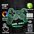 Miniatyrbilde 4 av 7: 3D-videospillkontroller nattlys 3D Illusion Game O