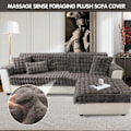 Miniatyrbillede 5 af 6: Tyk kanin plys sofaovertræk 1 2 3 sæder skridsikkert sofaovertræk sjovt fuzzy cover varmt fløjls sofa pudebetræk (70x70cm)